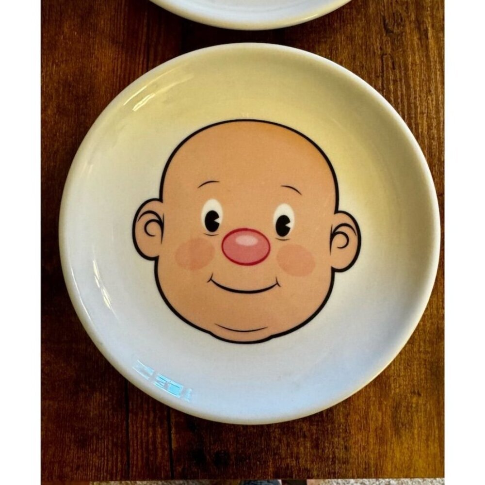 Fred Plays With His Food Face Kids' Ceramic Dinner Plates Set of 2 Multicolor - Picture 2 of 6